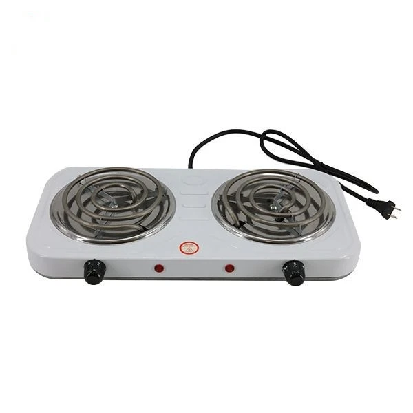 Kitchen Cooking 2 Plate Electric Stove 2000W Hot Plate Cooker Double Coil Burner