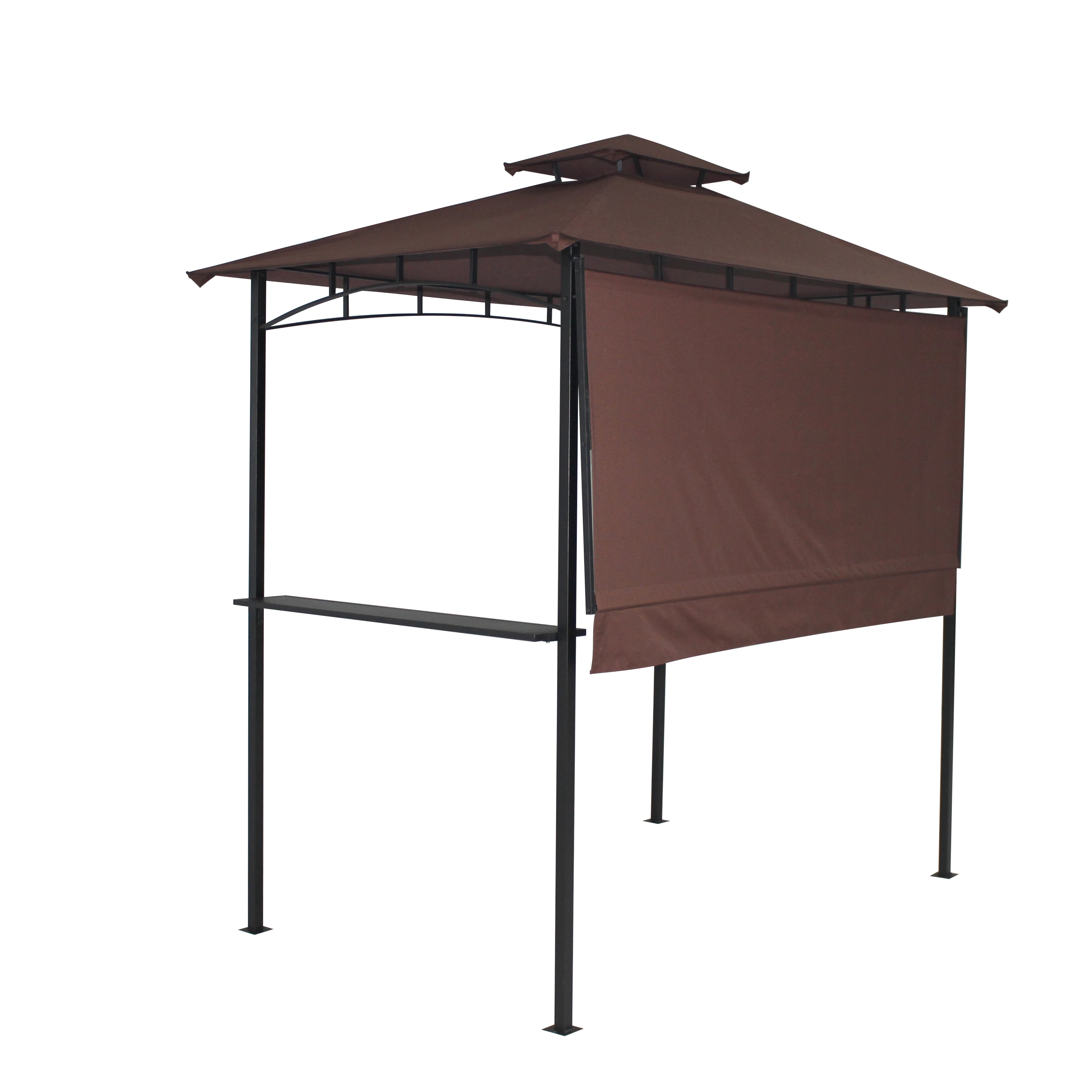High quality waterproof metal garden pavilion gazebo courtyard moonlight awning LED gazebos Aluminum Pergola Gazebo