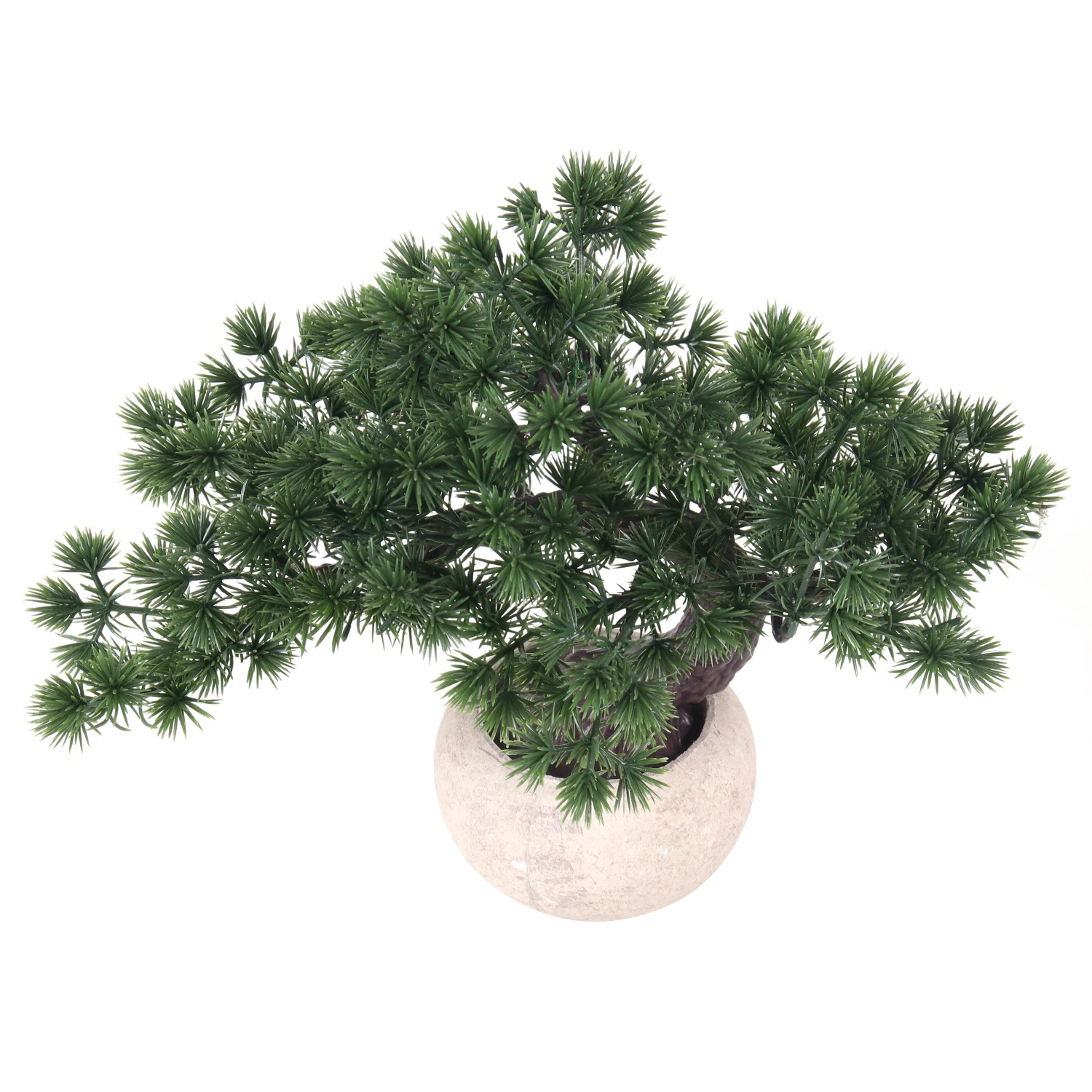 High Simulation Indoor Decorative Potted Faux Artificial Pine Tree Japanese Cypress Bonsai Plants