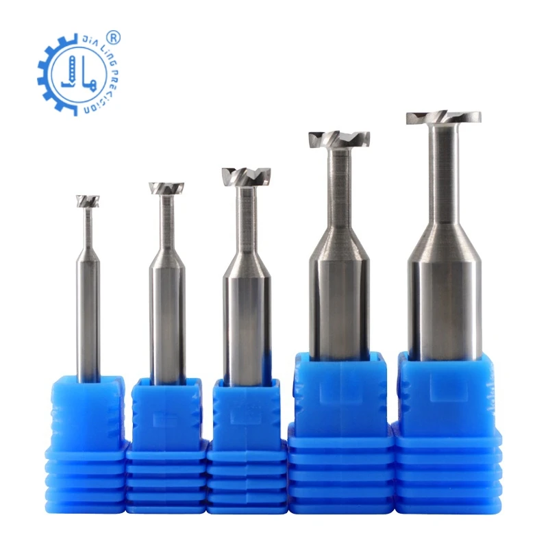 JIALING HRC55 T-sot Solid Carbide end mill keyholet router bits  t slot cutter for milling machine t-solt milling cutter