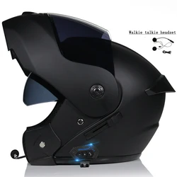 Мужские и женские двойные зеркальные полностью закрывающие черные парные гарнитуры внутренней связи с открытым лицом для езды на все лицо шлемы