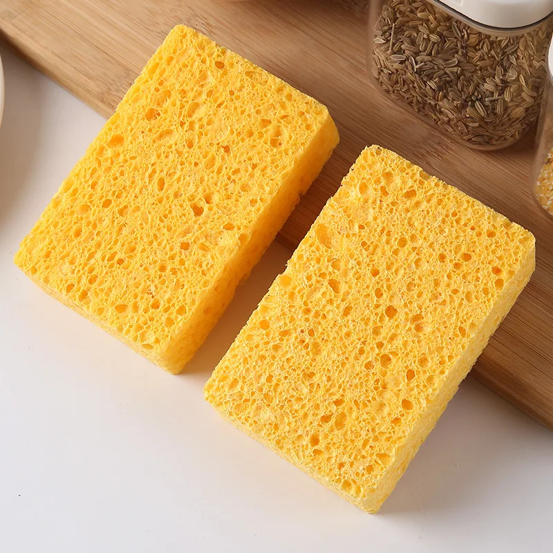Absorbent Viscose Cotton Dishwashing Scouring Pad Cellulose Sponge Kitchen Cleaning Eraser Decontamination Scouring Pads