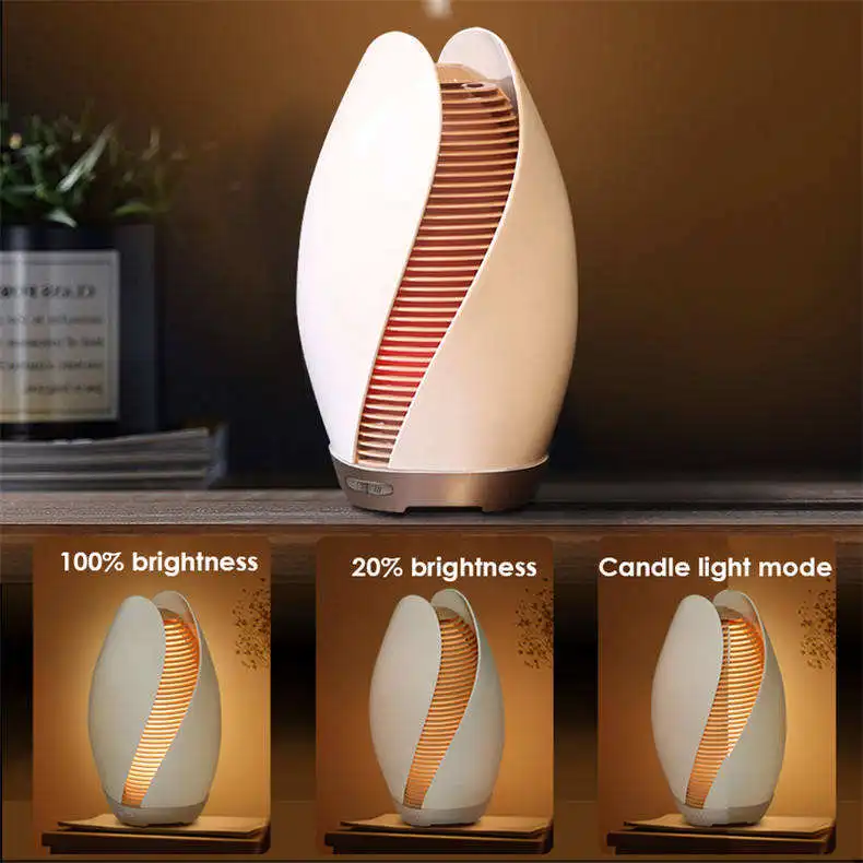 Unique desktop aroma diffuser silent ultrasonic spray air humidifier essential oil led night light for hotel