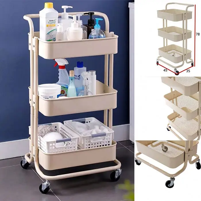 Narrow Gap Multilayer Detachable Storage Rack Home Storage Kitchen Rack Shelf With Wheels Kitchen Organizer Shelf