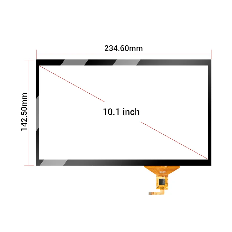 И укрепления здоровья G + IK08 3,0 интерфейс межсоединений интегральных схем на заказ 1280*800 10 дюймов емкостный сенсорный экран с сенсорной панелью