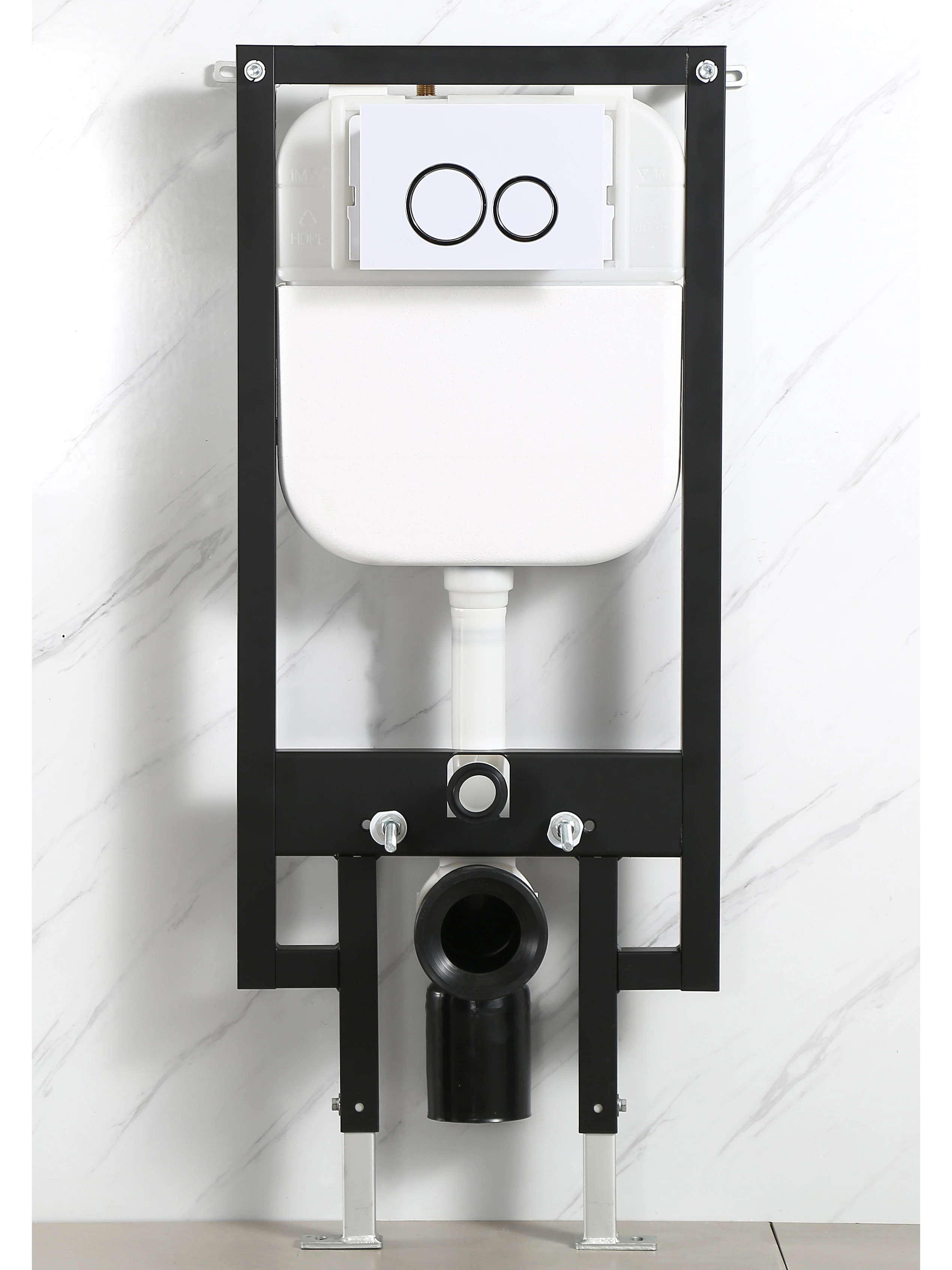 bathroom wall mounted water saving plastic flush cistern concealed wall hung toilet water tank with water Mark