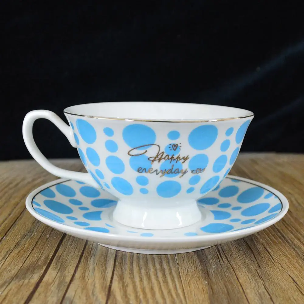 Antique Customized Fine Porcelain Ceramic Coffee Cups And Saucers 12-piece