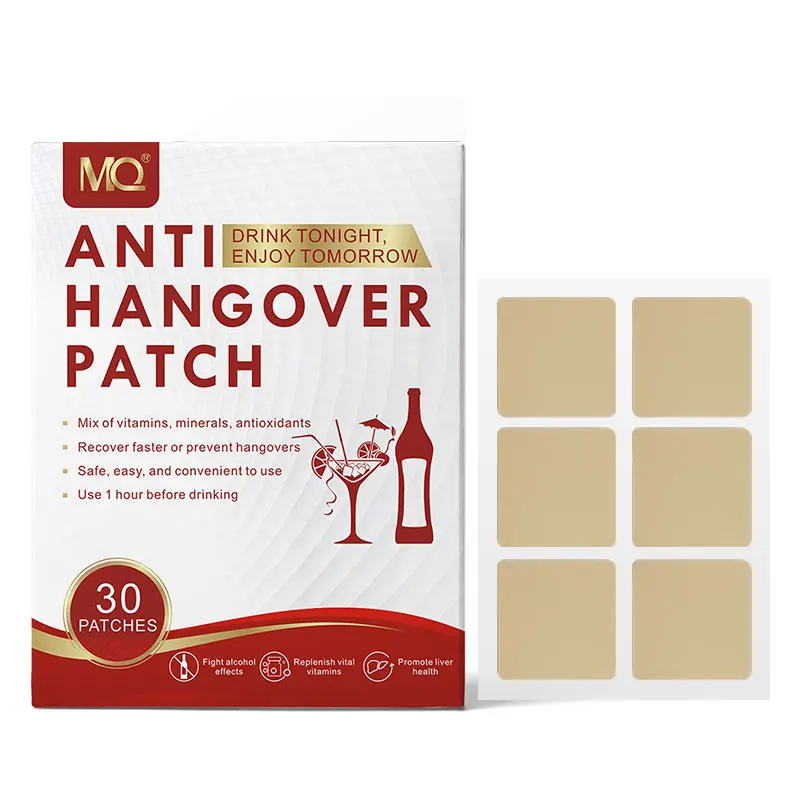 hot sell MQ brand Cure Hangover Prevention natural ingredients anti hangover patch
