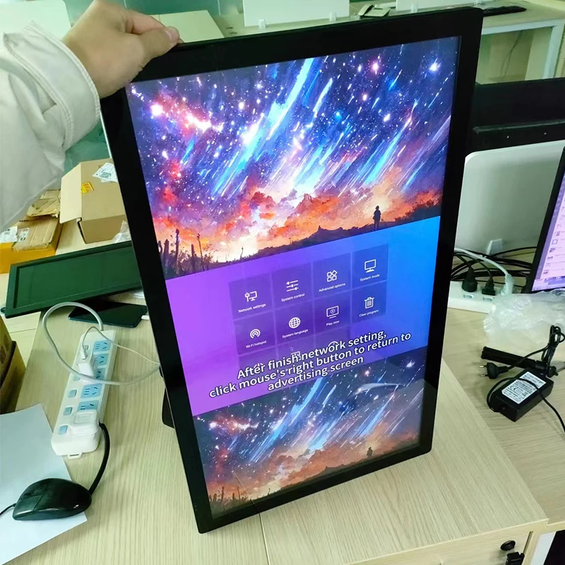 27 Inches Electronic LCD Walking Portable Backpack for Advertising TV Display Screens Digital Signage and Displays