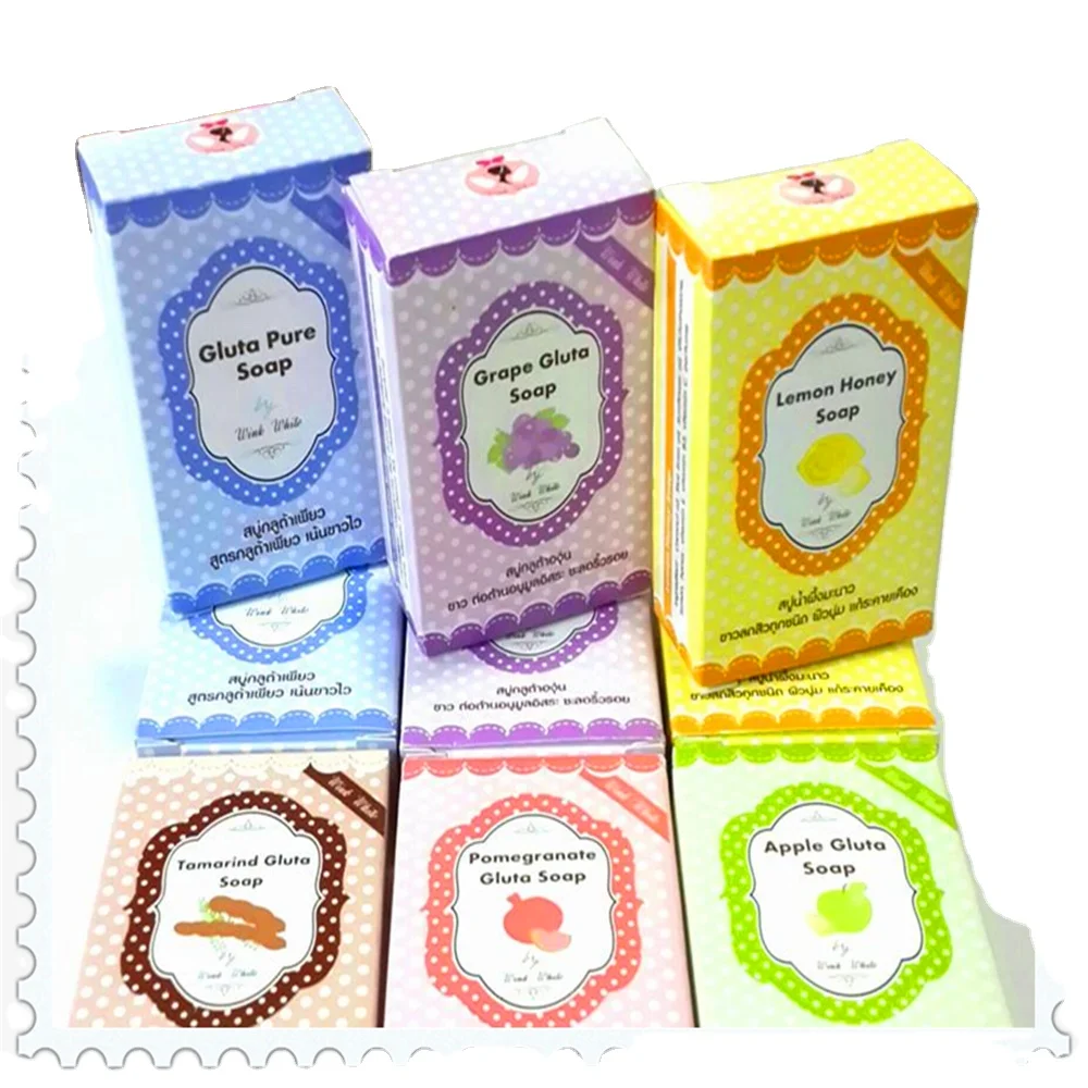 Горячая Распродажа 2019, травяное Отбеливающее мыло Gluta от Wink White, Классическое Белое туалетное мыло, любого вам нравится обычный размер 3 года
