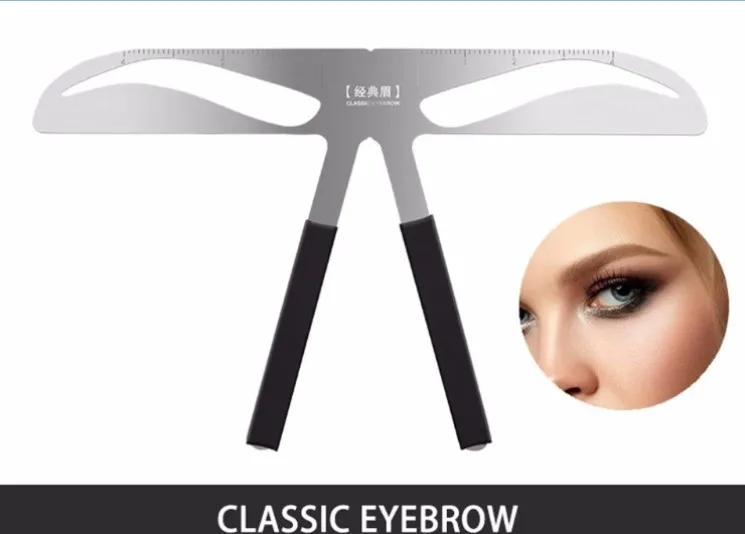 Трафарет для бровей с тремя точками для перманентного макияжа