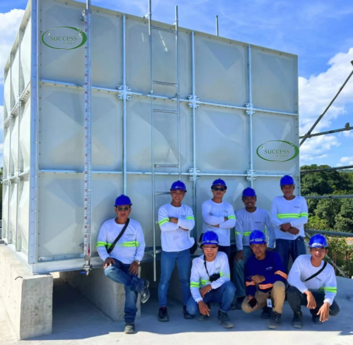 Hot Sale Custom 100000 Liters FRP GRP Fiber Glass Rain Water Storage Tank Cheap Price Food Grade Drinking Water Tank in UAE