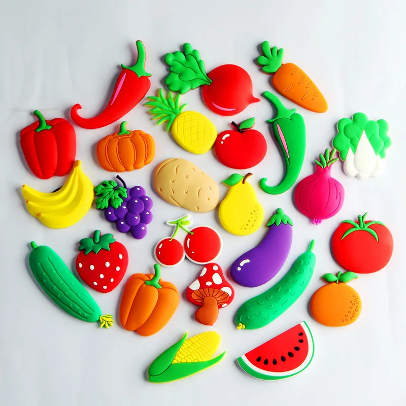 Custom Acrylic Cartoon Cute Three-dimensional Magnetic Sticker Magnet Creative Vegetable Fridge Magnet