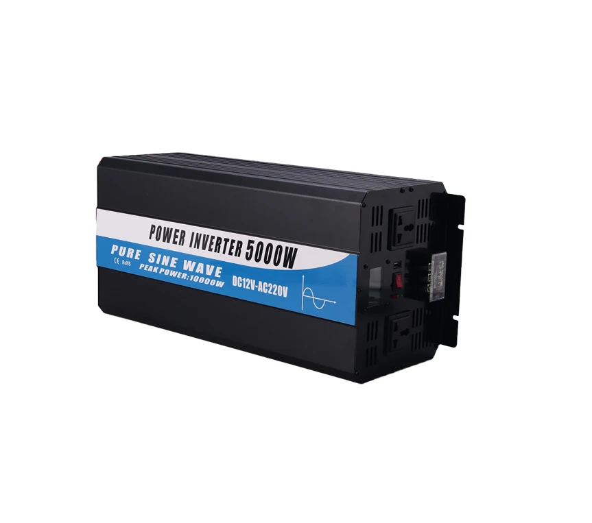 factory sell CE FCC certified high quality 12v 24v 48v dc to 110v 220v ac pure sine wave power inverter 5000W