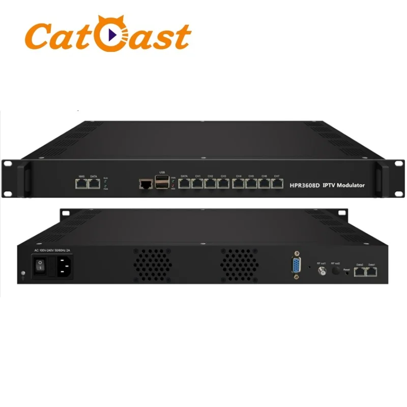 HTTP/UDP/RTP/RTSP/HLS over ip to rf modulator cable tv equipment 16 DVB-C 8 DVB-T 6 ISDBT 8 DTMB rf out