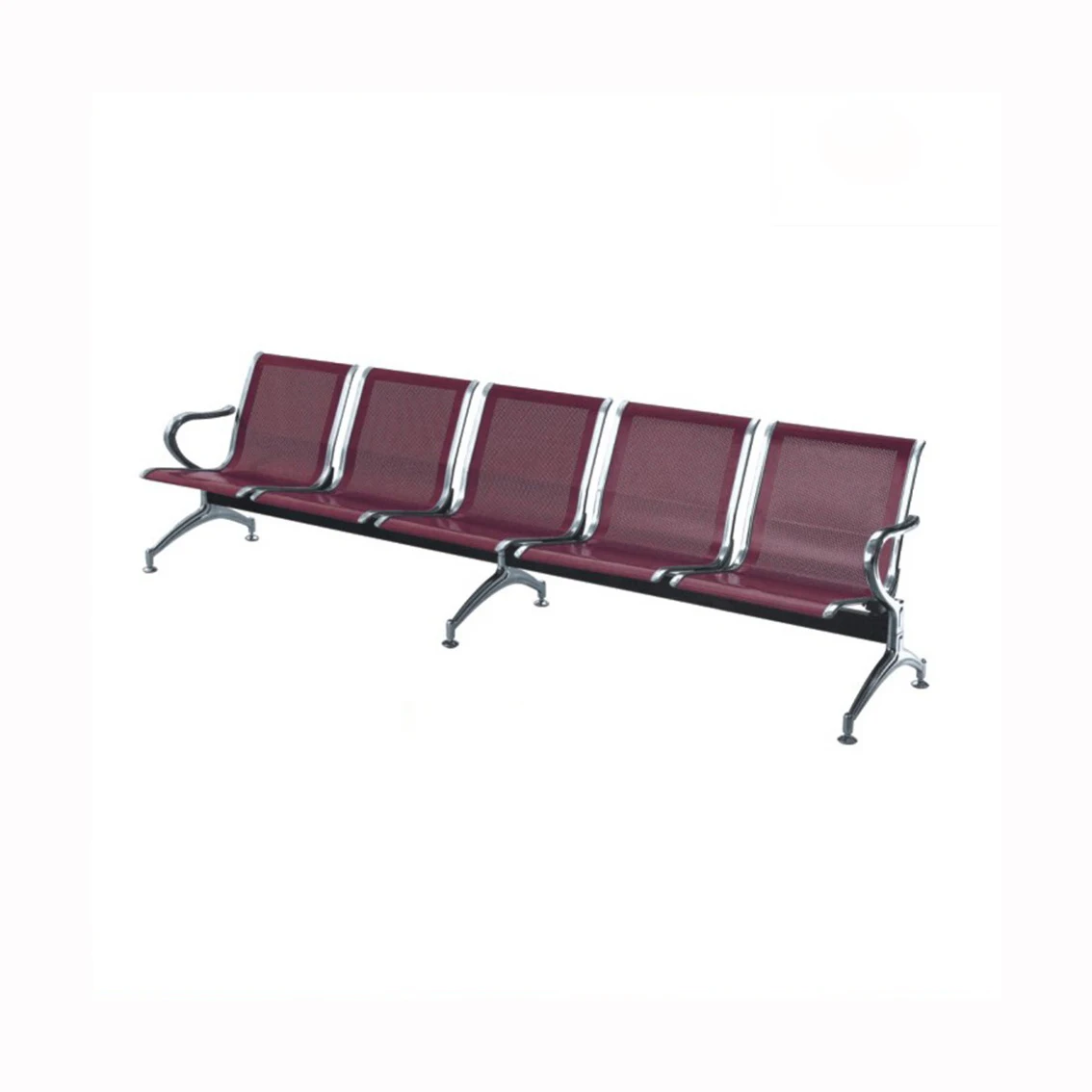 bank hospital benchs public 5- seater mesh seat airport waiting metal chair bracket YA-23