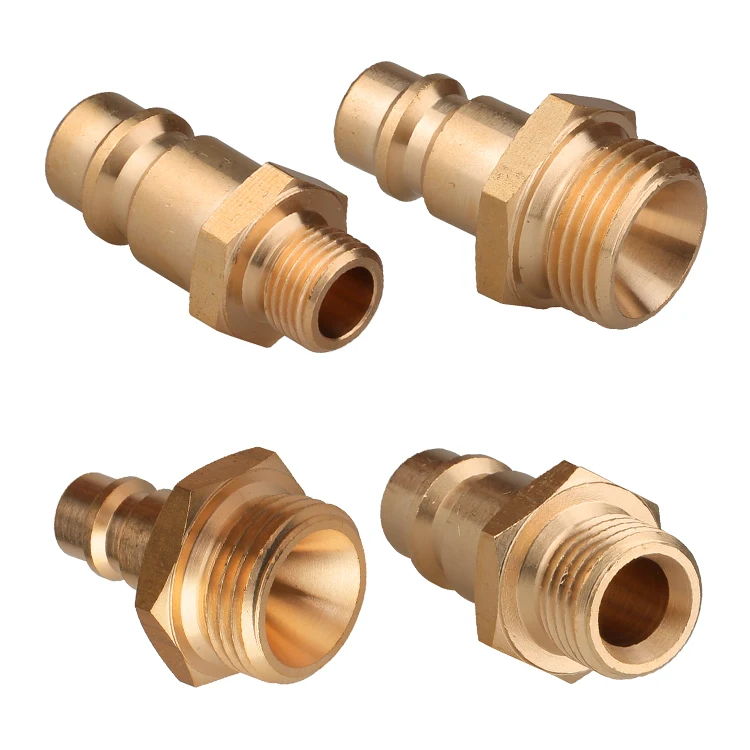 
Pneumatic pipe fitting quick brass npt 1/8 union male coupler 