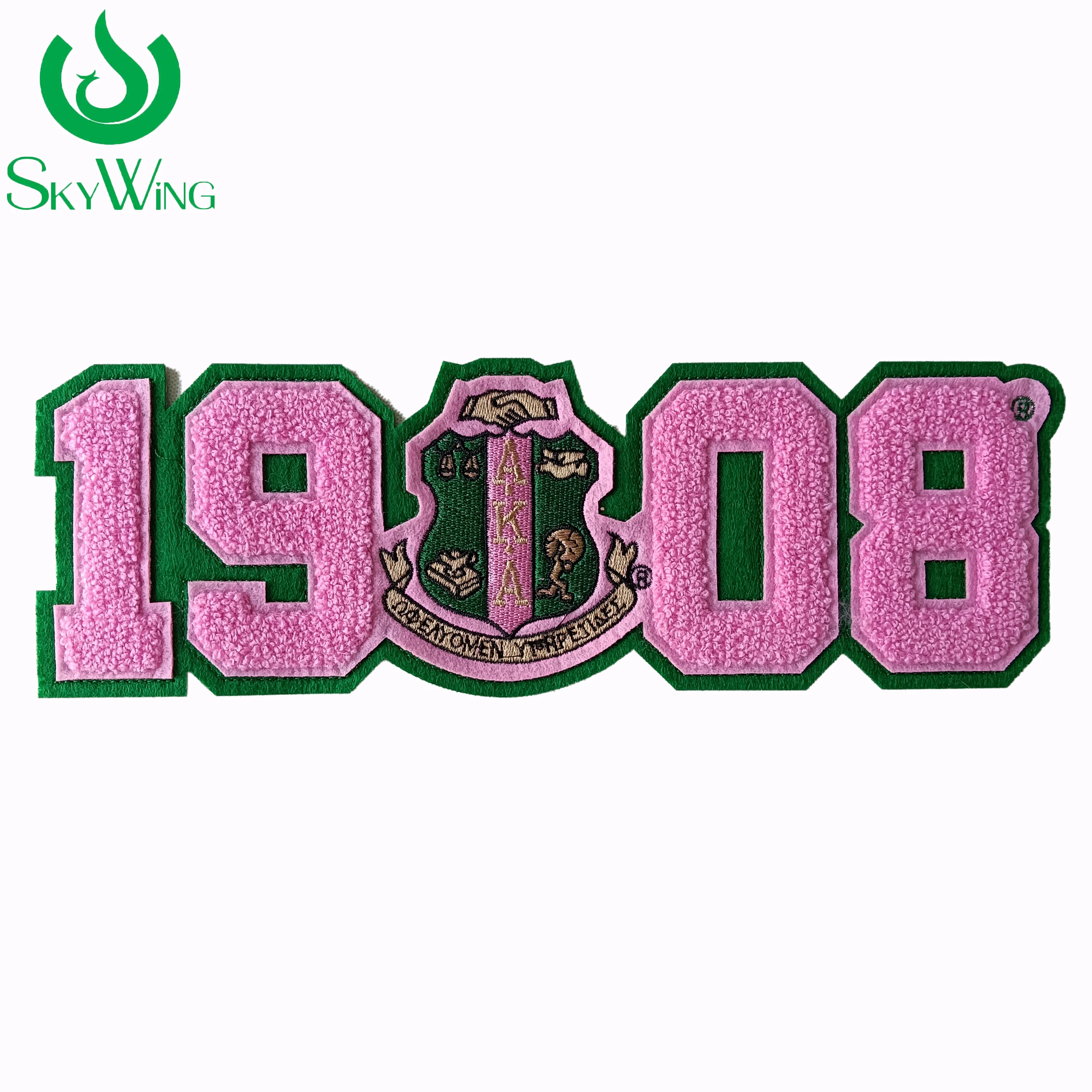 Custom Embroidery Patch Big Size letters towel patches Iron On Heat Cut Chenille Embroidery Patch