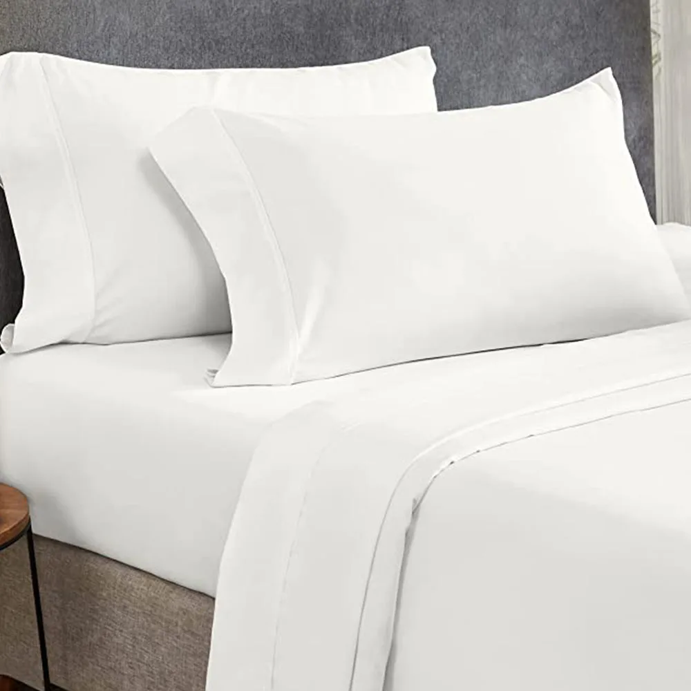 Luxury knitted 100% cotton queen size breathable cooling wrinkle free bed cooling sheets set bedding luxury duvet cover set