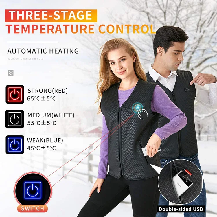 heating warm vest inner tank battery 9 zone description high-end intelligent charging and jacket without