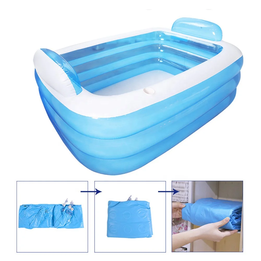 3 rings Tent Pool Water Play Inflatable Kids Swimming Pool Outdoor Garden Swimming Pool With Canopy Easy to Inflate for Family