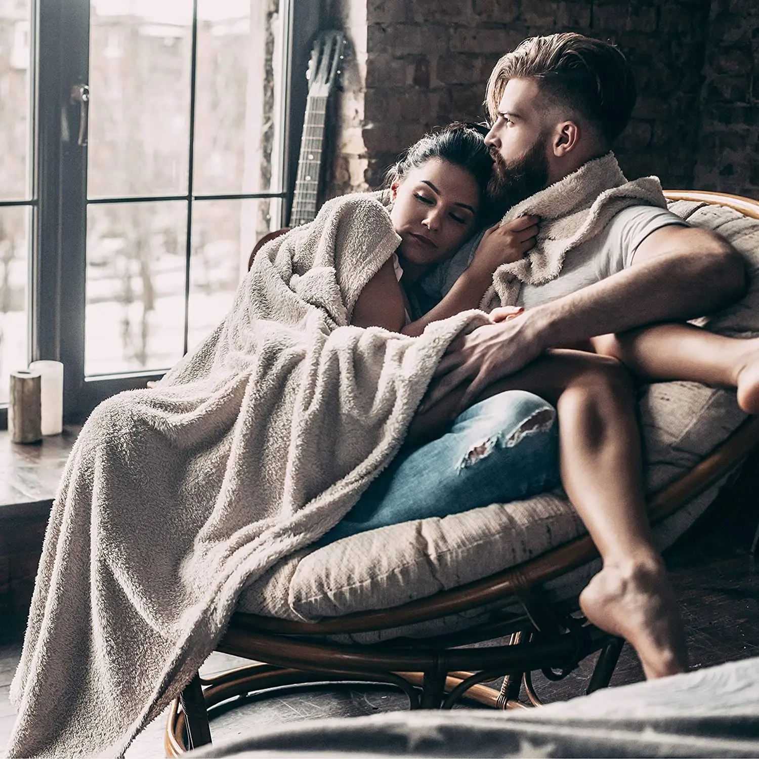 Super Soft Cozy Breathable custom 100% polyester flannel eco-friendly GRS certificated plain plush fleece plaid blanket