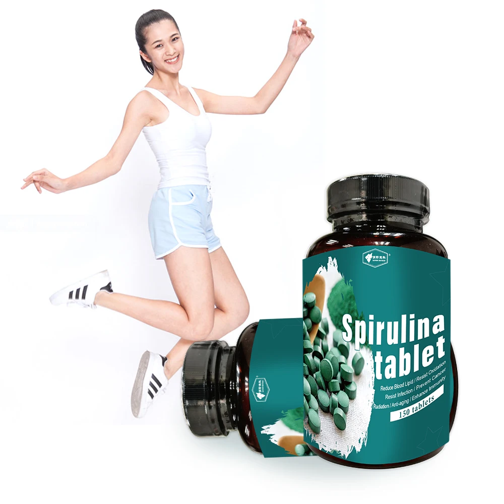 GMP workshop produces large quantities of Spirulina Tablets Dietary Supplements