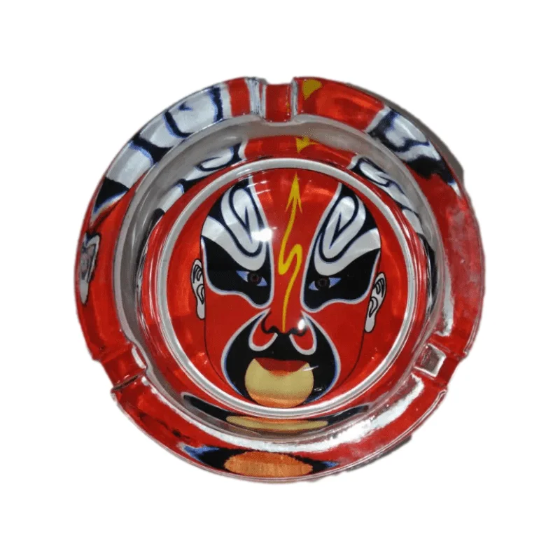 Glass Ashtrays for Cigarettes, Round Ash Tray for Home Office Patio Porch Deck Decoration, Cute Pretty Ash holders for Indoor or