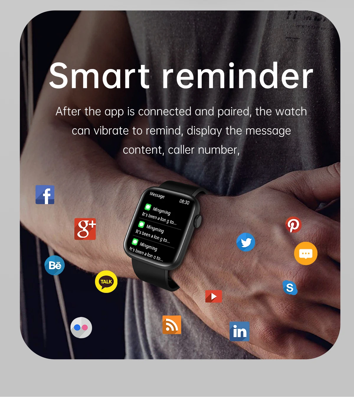 Sports Call Health Fitness Tracker Smart Watch 1.83-inch 240*284 Da Fit Heart Rate Blood Pressure Blood Oxygen Wristwatches