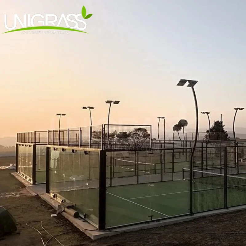 UNI Easy Installation Panoramic Padel Court Build Your Own Safety Outdoor Paddle Tennis System Assembled Safety