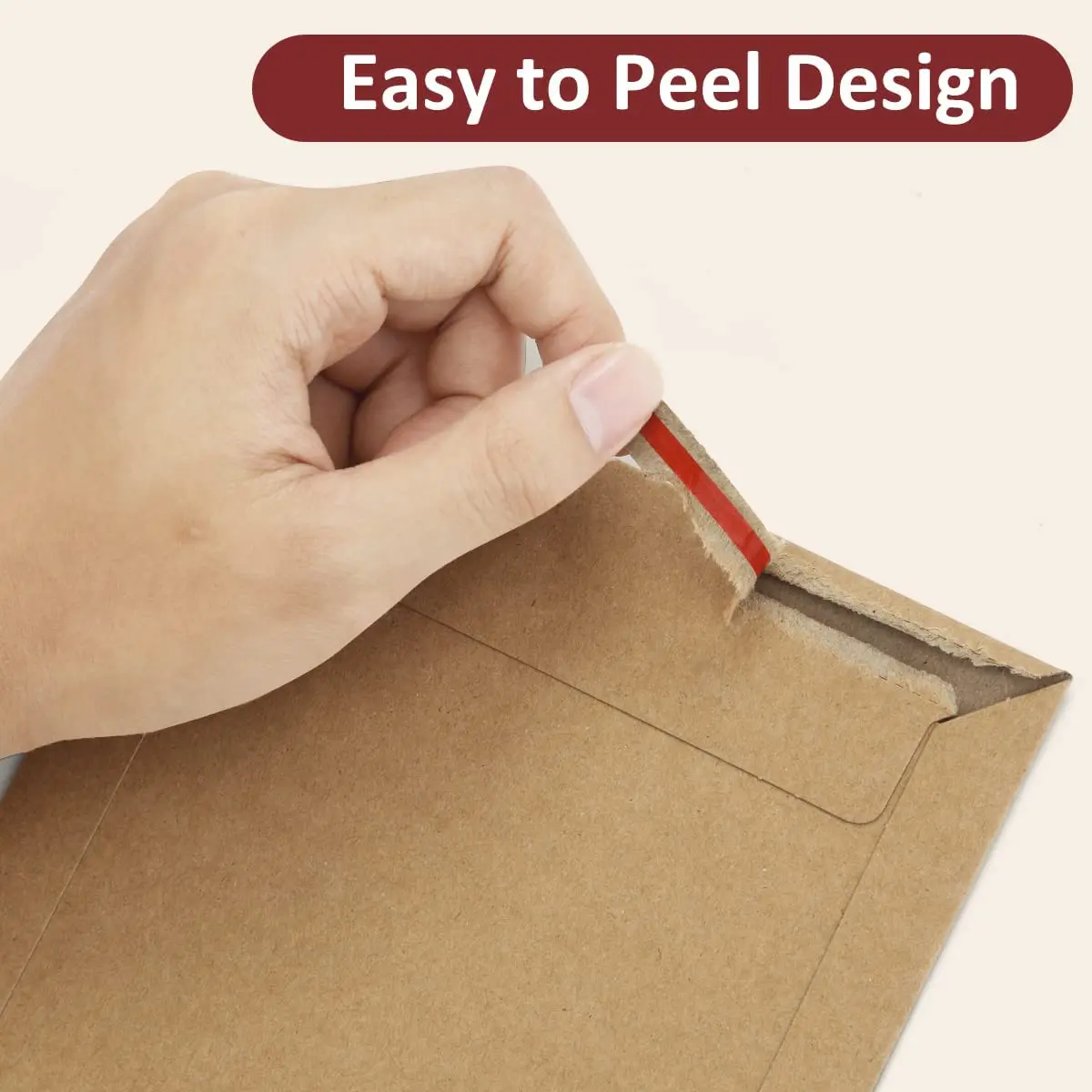 Self Seal Photo Document Mailers Kraft Paper Envelopes Invitation Postcard Stay Flat White Cardboard Envelopes Custom Printed