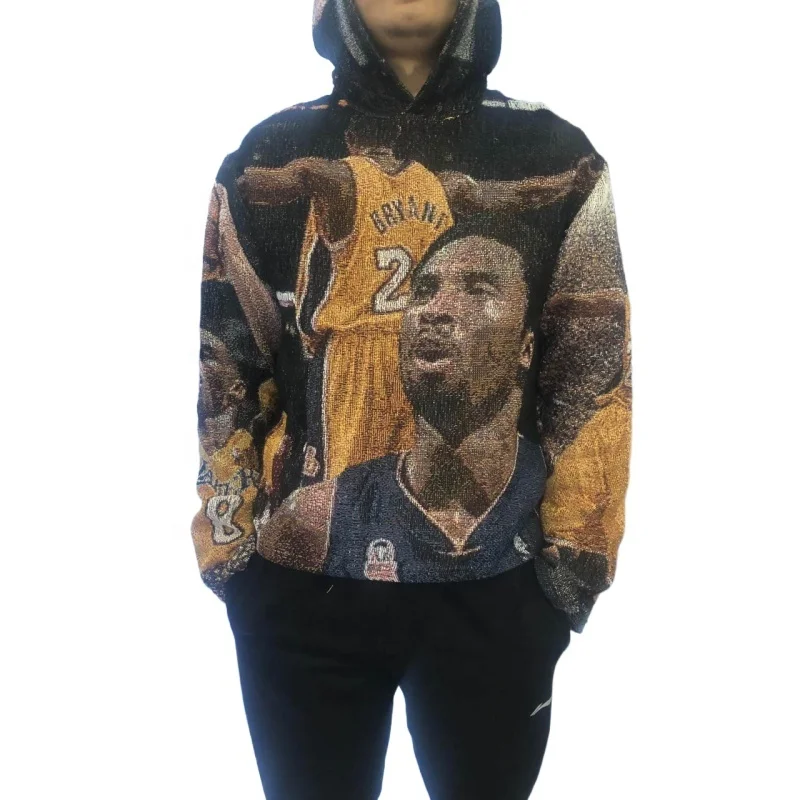 Jacquard Woven Hoodie Custom Tapestry hooded sweatshirt Mens custom tapestri sweatshirt Thick heavy Hoodie Custom Tapestri shirt