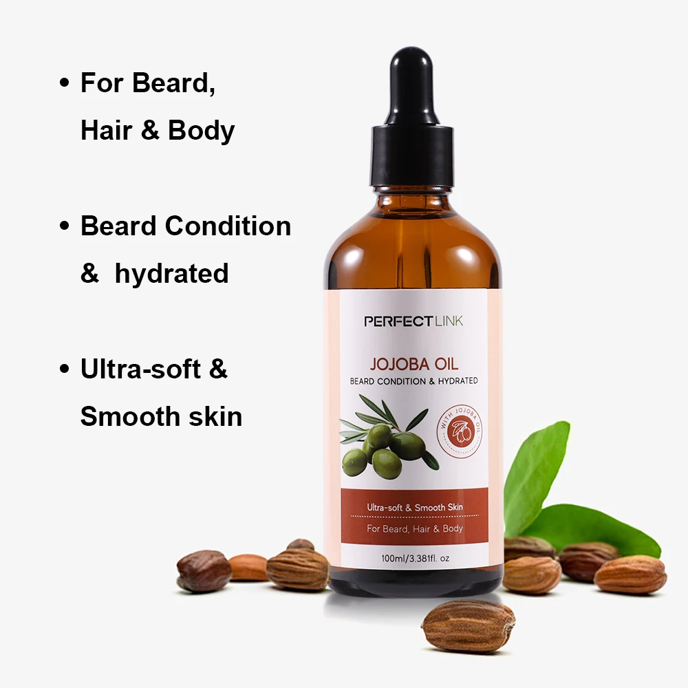 Custom Logo Organic Beard Oil & Scalp Serum Hair Extension Growth with Rosemary Macadamia Jojoba Oil