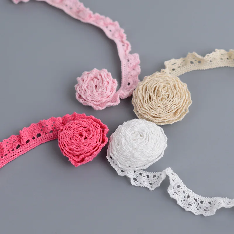Factory Knitted Nylon Elastic Lace Belt Band Clothing Underwear Bra Spandex Narrow 1.5cm Pink Elastic Lace Trim