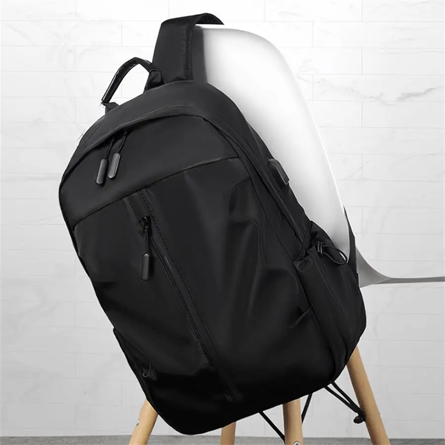 Factory Hiking Lightweight Teenager Simple Anti-theft Sport Durable 2023 Nylon Oxford Fashionable Compartment Schoolbag