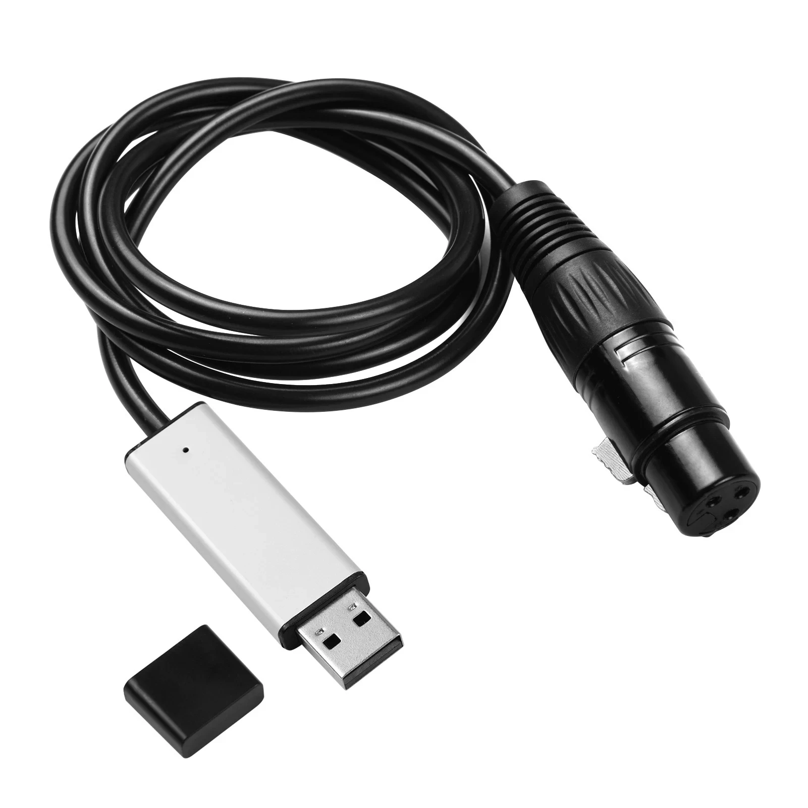 USB to DMX Interface Adapter Cable For Stage Disco Moving Head Light 110cm Length PC DMX512 Controller Signal Conversion