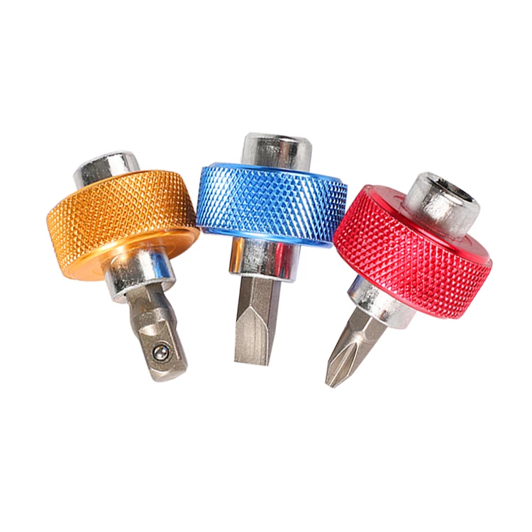 Qixin custom wholesale 3pcs in 1small inch ratchet socket and CRV slot hex keys bit set finger grip driver