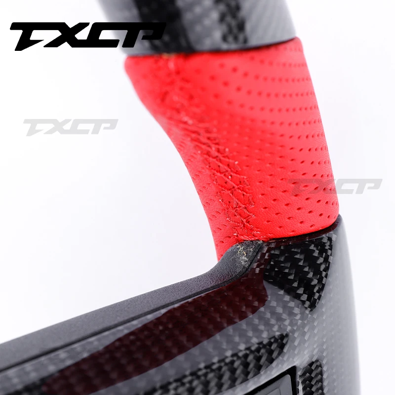 Carbon Fiber Steering Wheel Fit For Ford Mustang GT GT 5.0 S550 GT500 Shelby EcoBoost LED Mustang Steering Wheel