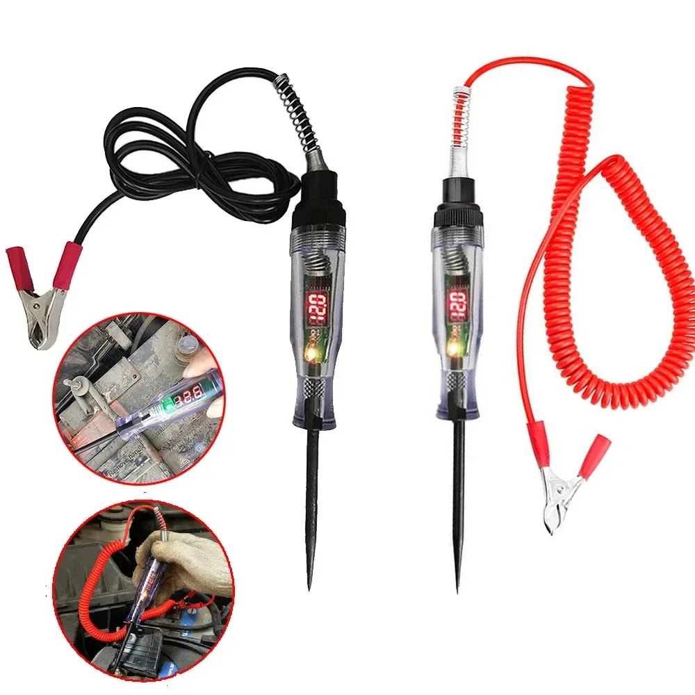 Car Truck Voltage Circuit Tester Auto 6V 24V Tools Car diagnostic Probe Test Pen Light Bulb electric measuring pen tools