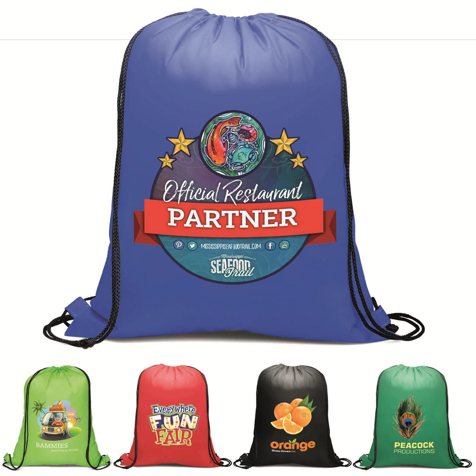 Hot Sale Customized Bob Rasta Photo Fashion Backpack Drawstring Gift Bag