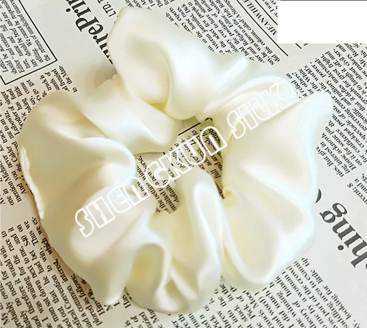 Wholesale Customized 100% 6A Grade Real Silk Scrunchies Hair Bands Good for Hair