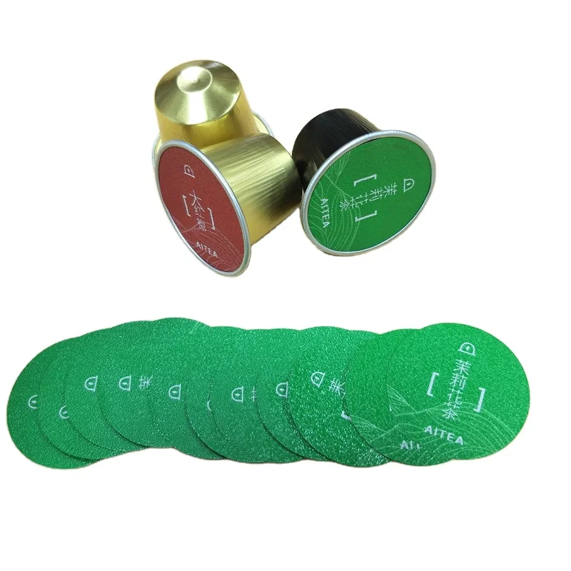Aluminum foil heat seal lids for K cup coffee cup / sealing nespresso capsules