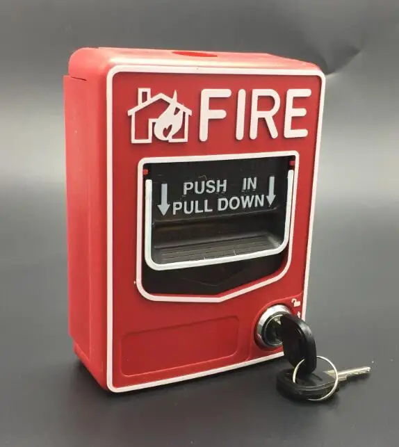 Fire alarm system manual call point, smoke detector, addressable & standalone type with key