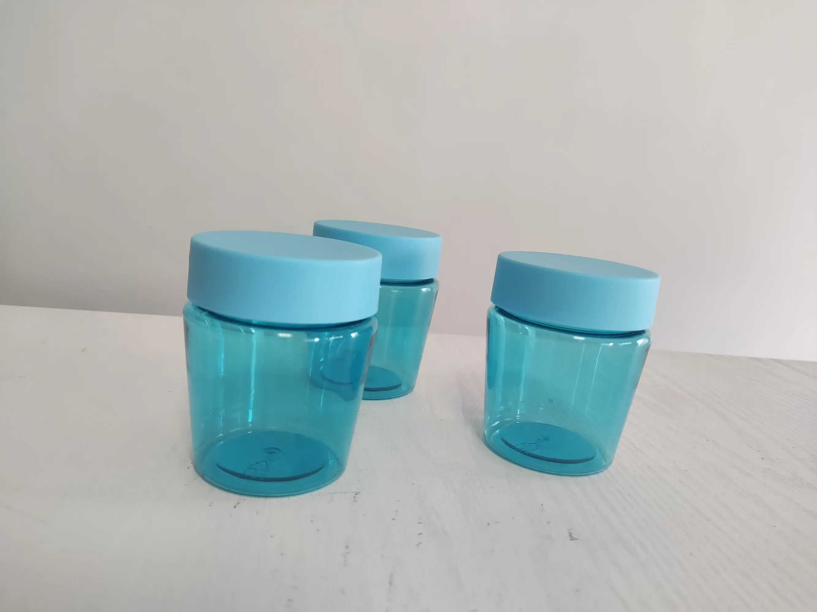 Best Sell 2OZ 3OZ Empty Clear PET Jar With Child Resistant Lid plastic food grade packaging container with lid medicine bottles