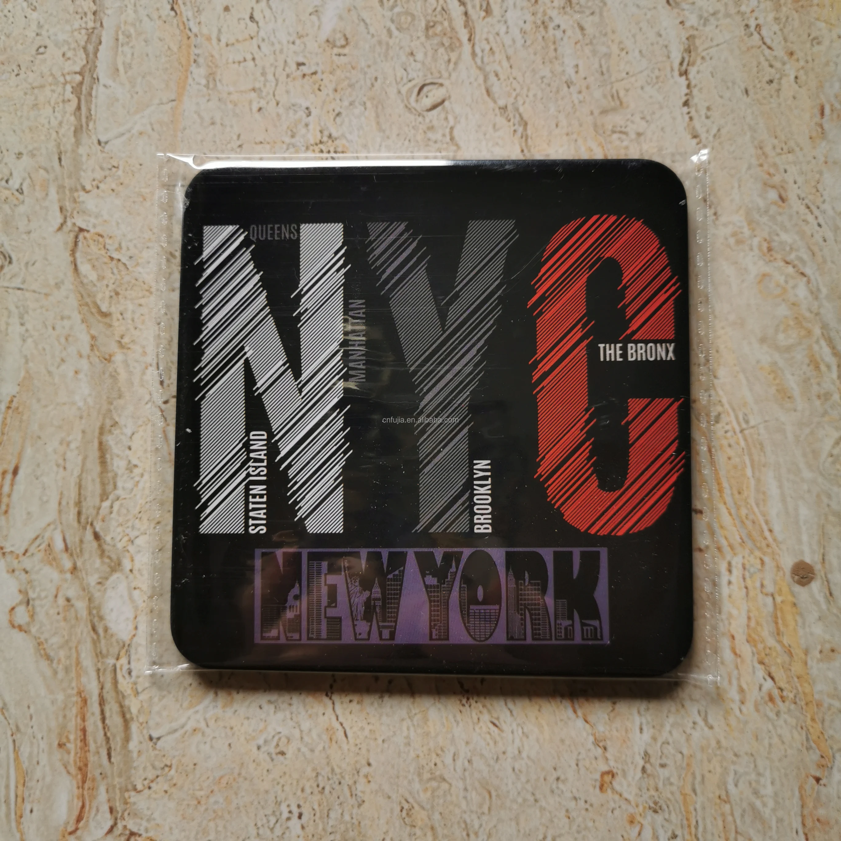 Square Custom Printing Logo Coffee Tea Beer Mug Cup Sublimation Metal Cork Coasters for Drinks