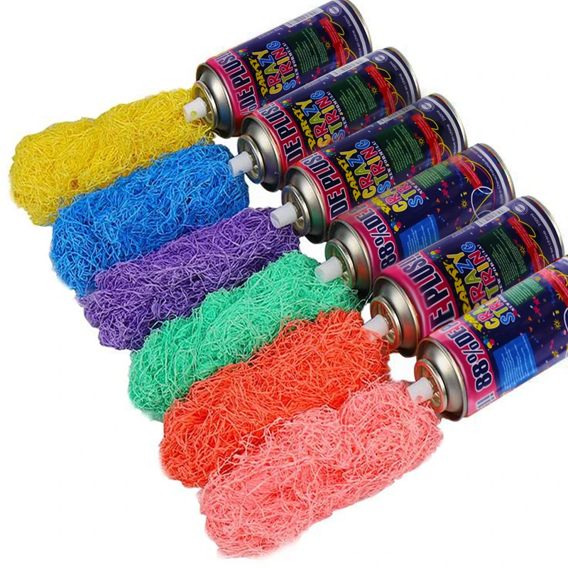 Manufacturer Price  Color Silly String Spray Party Decoration Crazy String