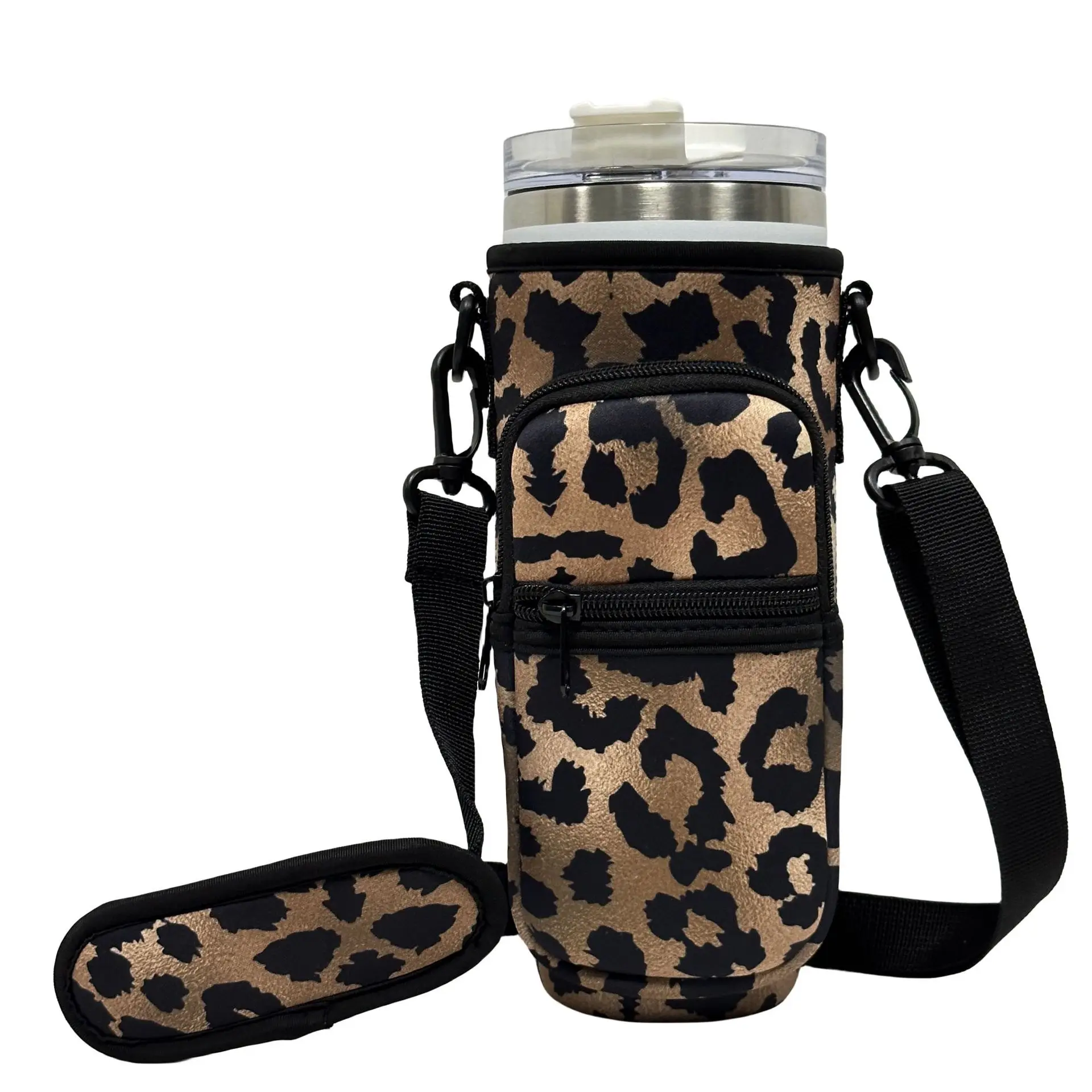 40 oz multi color   custom logo  Phone Pouch with Strap  Cup Bottle Sling Neoprene Water Bottle Holder Water Bottle Carrier Bag