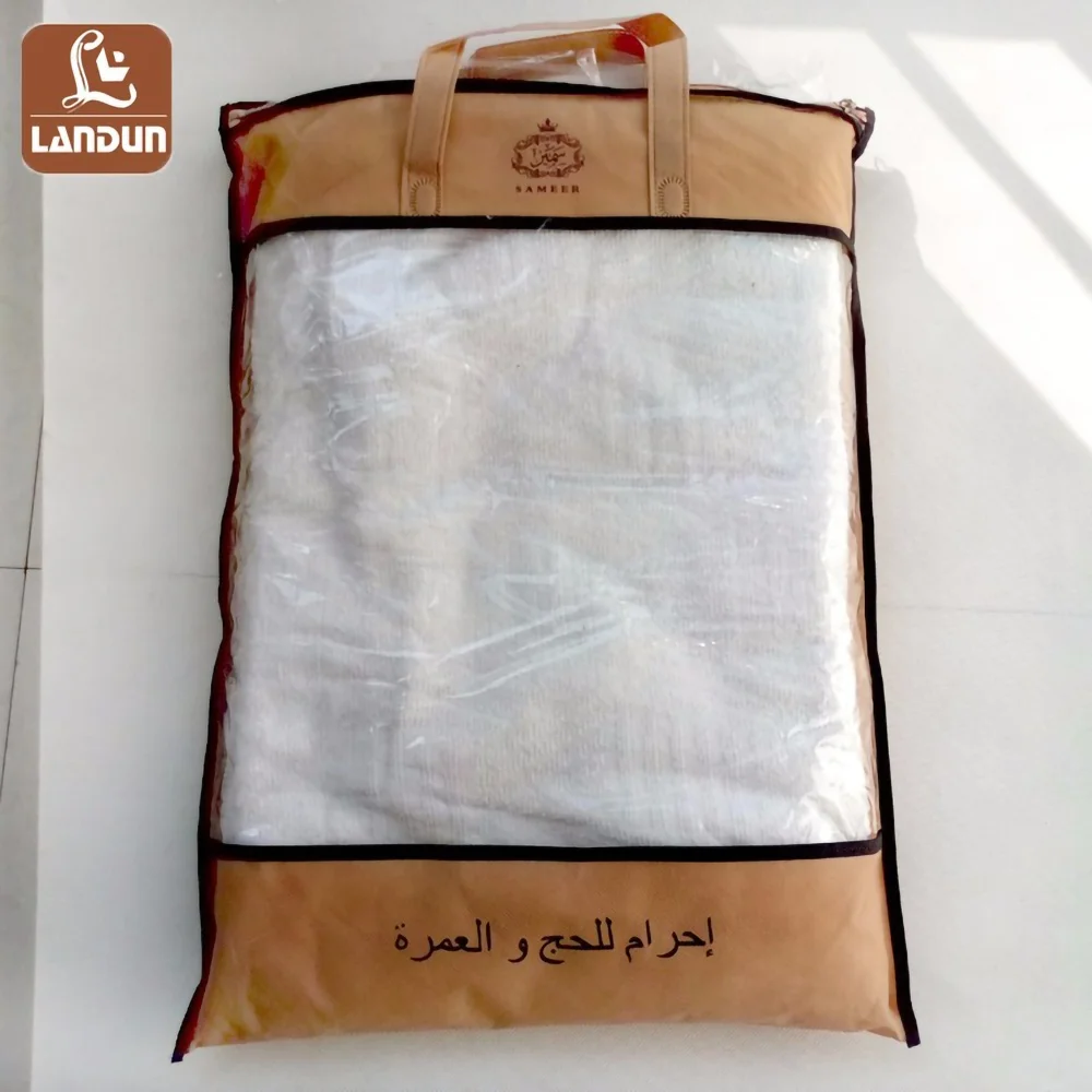 Customized Pattern 100% Cotton Ihram Hajj and Umrah for