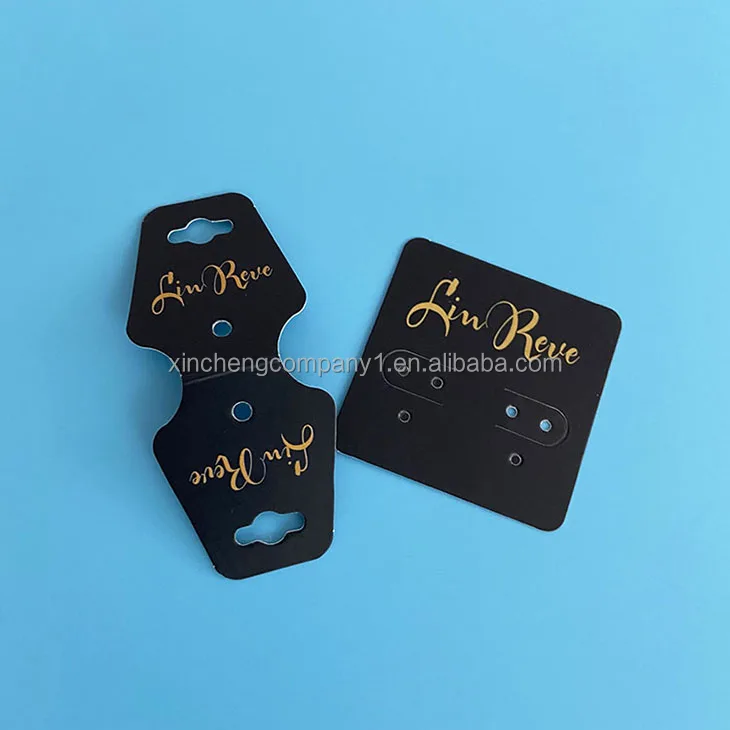 Earring packaging card holder punch 2022 factory custom earring display card print logo jewelry display cards
