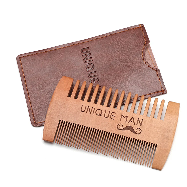 Mustaches Comb Mens Beard Pocket Comb in STOCK Fine Coarse Teeth Anti Static Custom Small Wooden Comfortable 10 Years Experience
